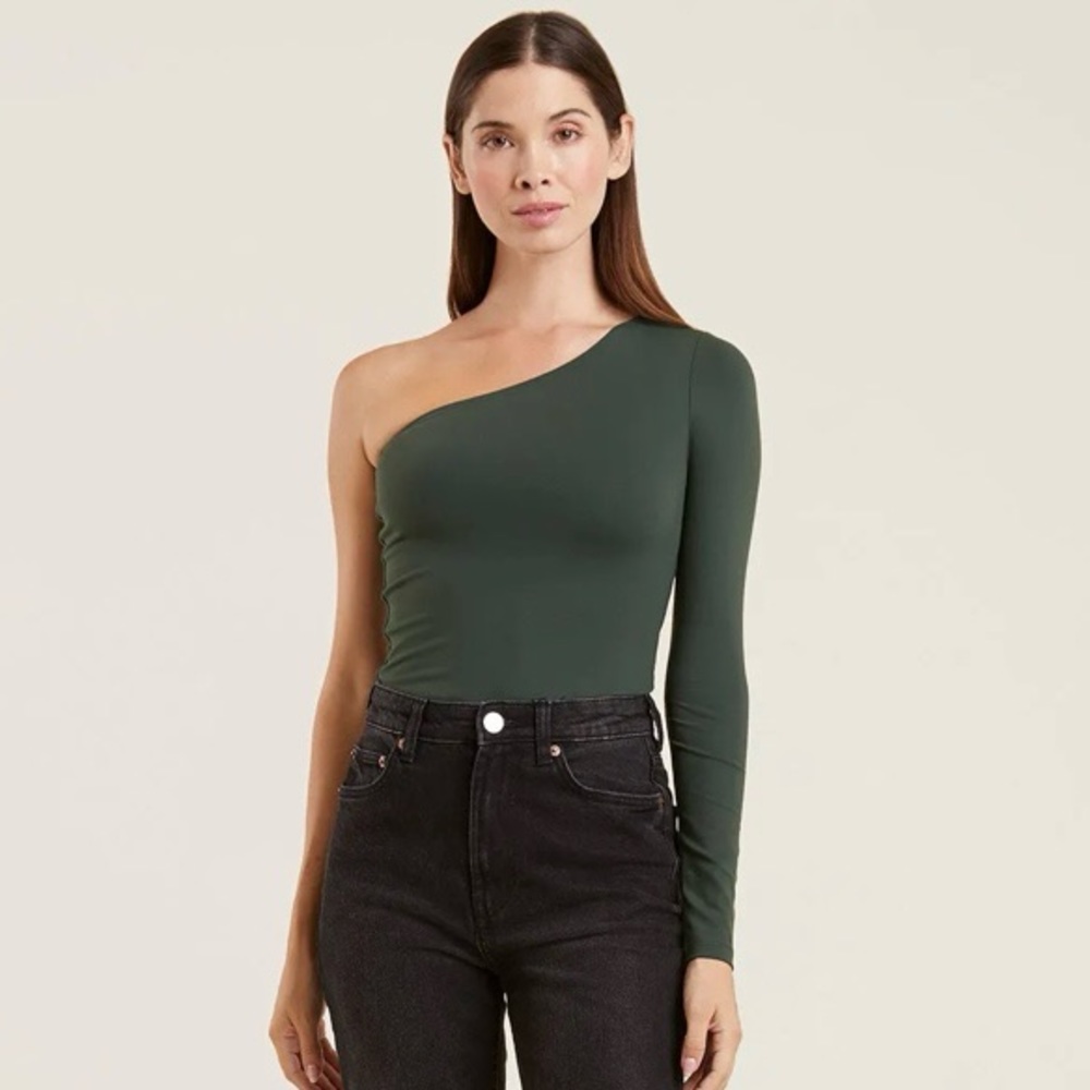 Nuuds Evergreen One Shoulder Bodysuit